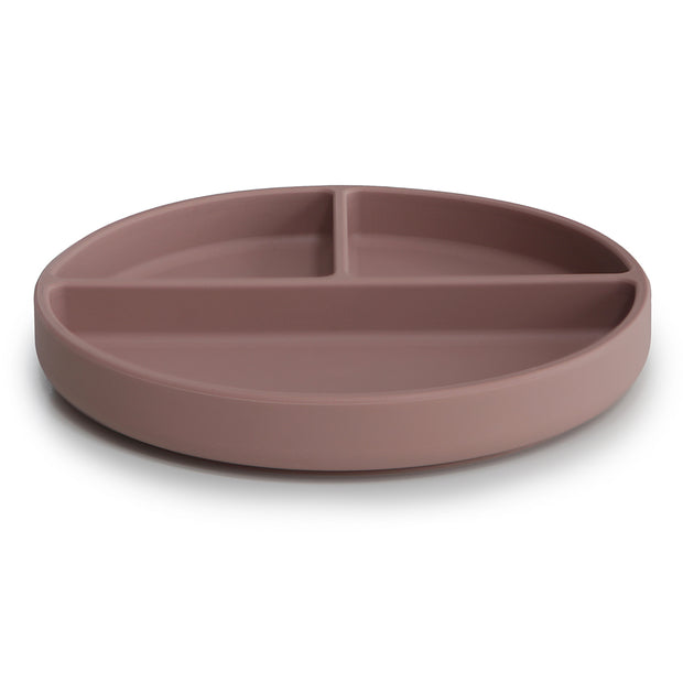 Mushie Silicone Suction Plate - Cloudy Mauve Mushie
