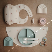 Mushie Silicone Fork & Spoon - Ivory Mushie