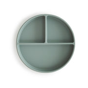 Mushie Silicone Suction Plate - Cambridge Blue Mushie