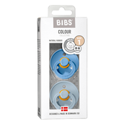 BIBS COLOUR Natural Rubber Pacifier - Sky Blue/Baby Blue BIBS