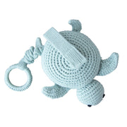 Crochet Musical Turtle Misty Blue freeshipping - Tots of Crown