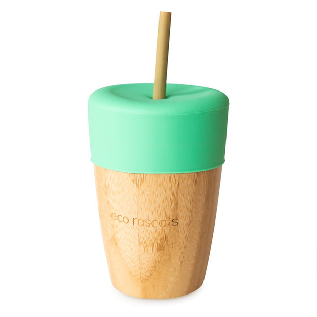Eco Rascals Bamboo Cup with Bamboo Straws (Various Colours) Eco Rascals