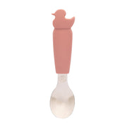 Eco Rascals Silicone Duck Cutlery Set - Rose Eco Rascals