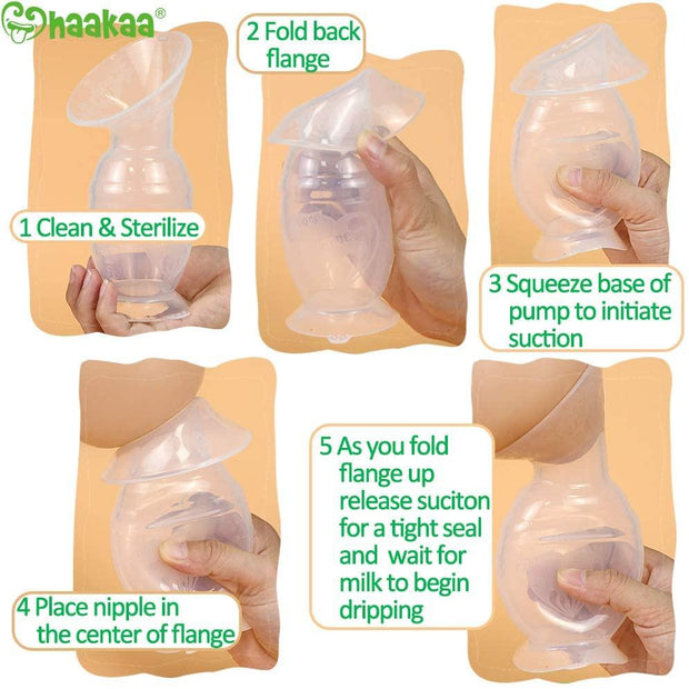 Haakaa Breast Pump Breastfeeding Manual Milk Pump with Suction Base (150ml) freeshipping - Tots of Crown