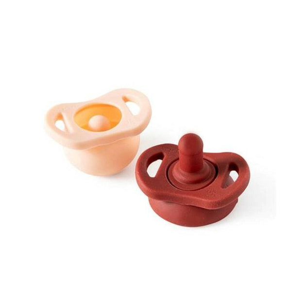 Pop & Go Pacifier - Just Peachy + Upper Rust (Twin Pack) DODDLE & CO