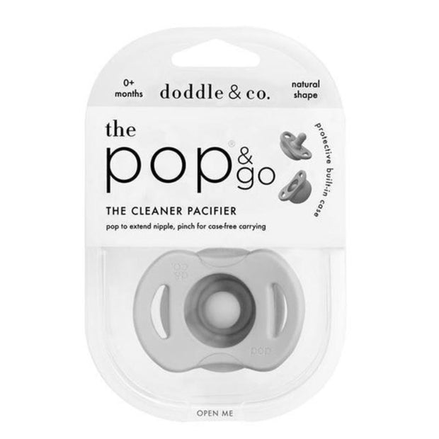 Pop & Go Pacifier - Oh Happy Grey (Single Pack) DODDLE & CO