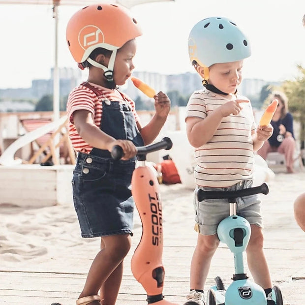 Scoot and Ride Safety Helmet With LED Blueberry Vida Kids