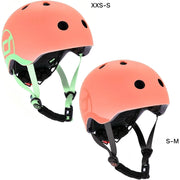 Scoot and Ride Safety Helmet With LED Peach Vida Kids