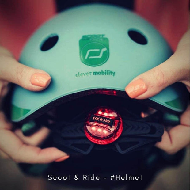 Scoot and Ride Safety Helmet With LED Forest Vida Kids