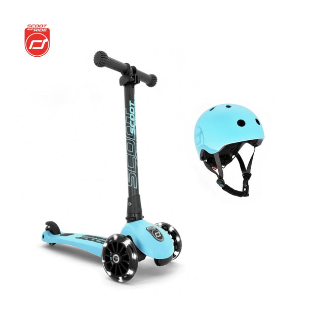 Scoot and Ride - Highway Kick 3 LED Blueberry Vida Kids